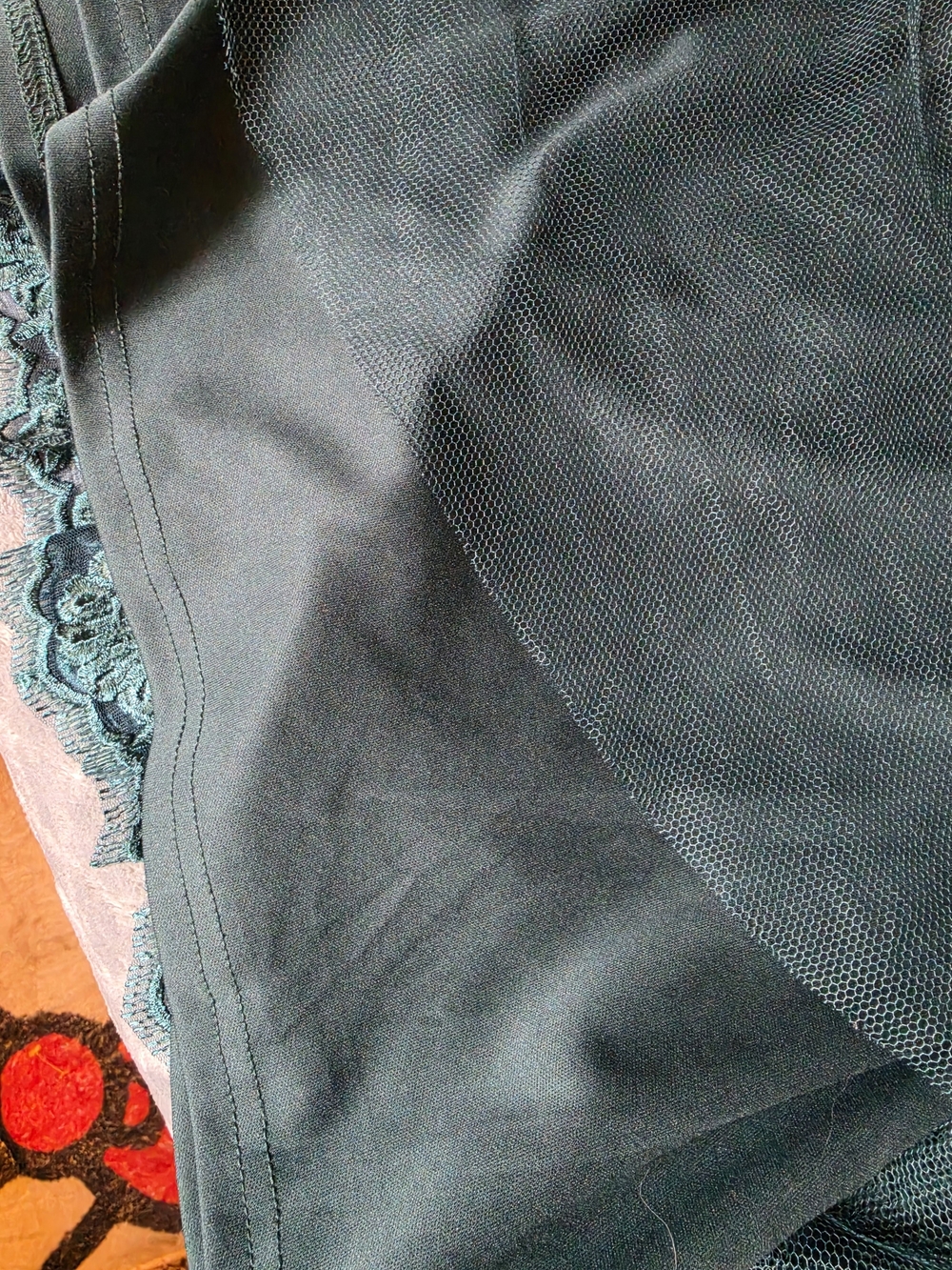 Lulus Emerald Green Lace Backless Skater Dress M - Holiday Party Cocktail - Picture 11 of 16